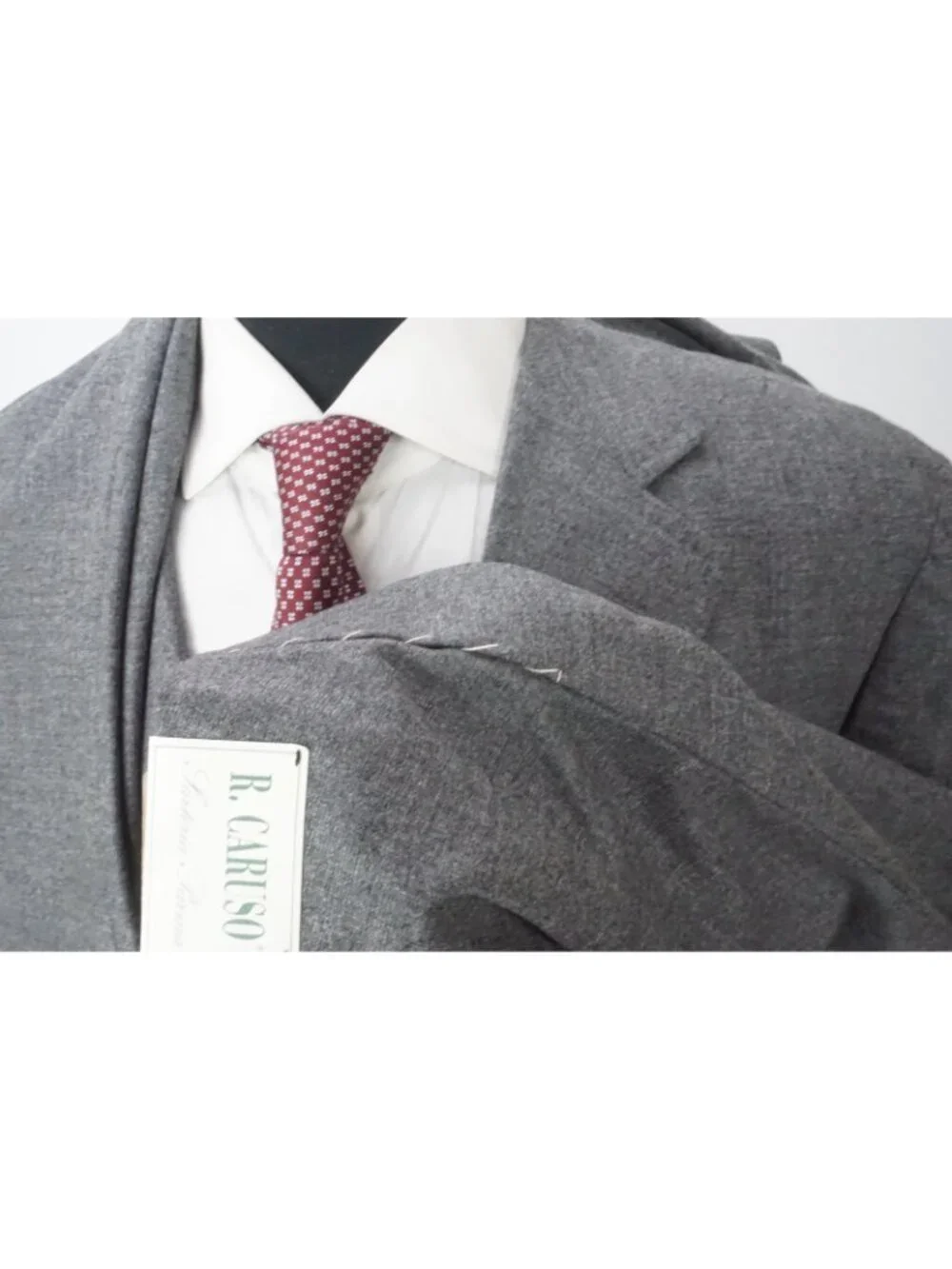 Raffaele Caruso Gray Flannel Zegna Cashmere 2 Pc Suit Jacket Pant 44 US NEW